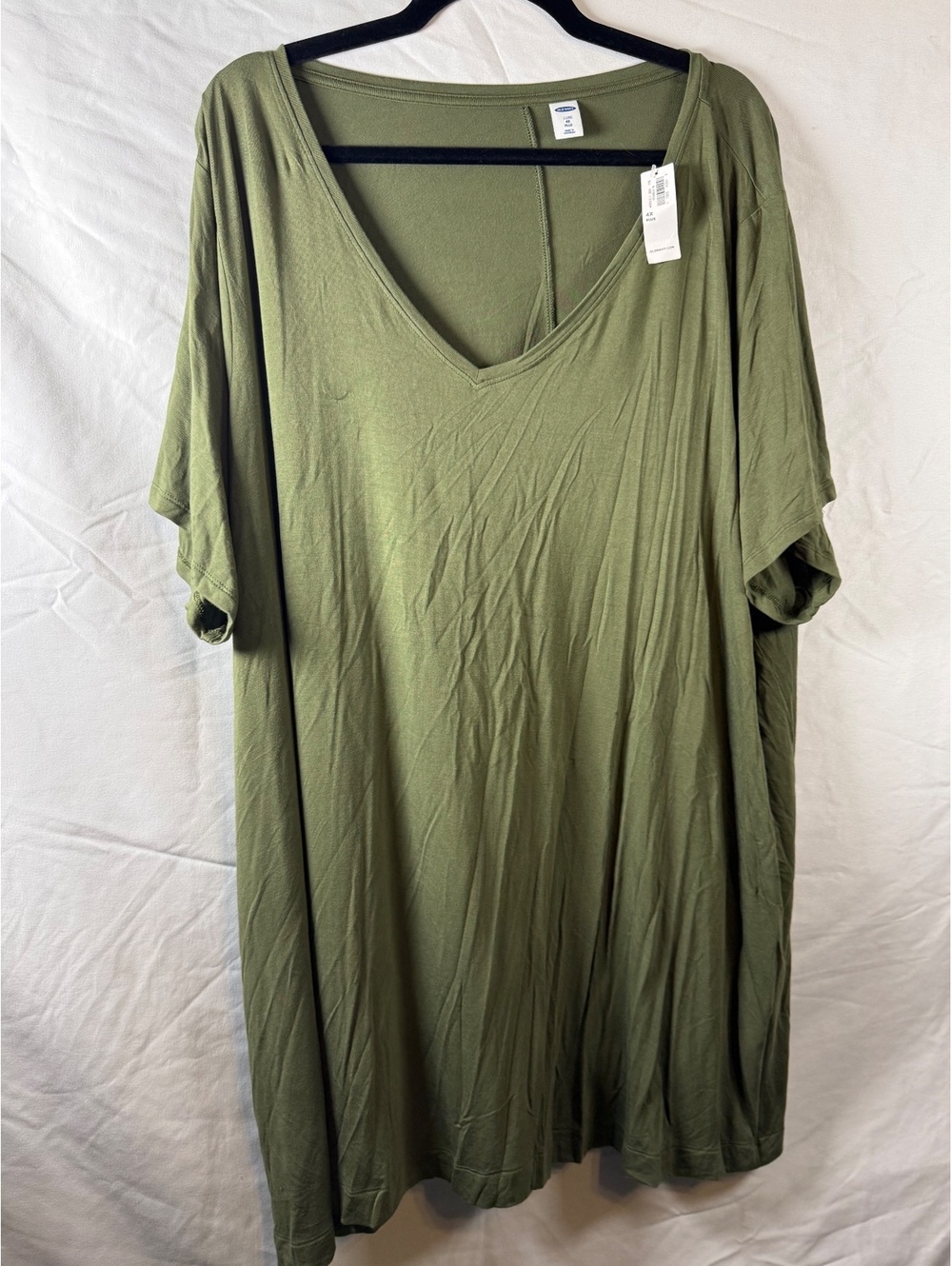 Old Navy Luxe Plus 4X Plus Size Olive Green V-Neck T-Shirt